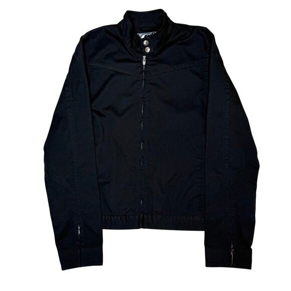 Volcom Womens Frochickie Moto Utility Jacket Size L Black Coat - Picture 1 of 13